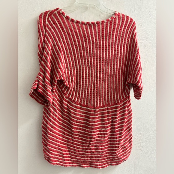 Coral and cream striped The Limited women’s top S - Picture 3 of 3